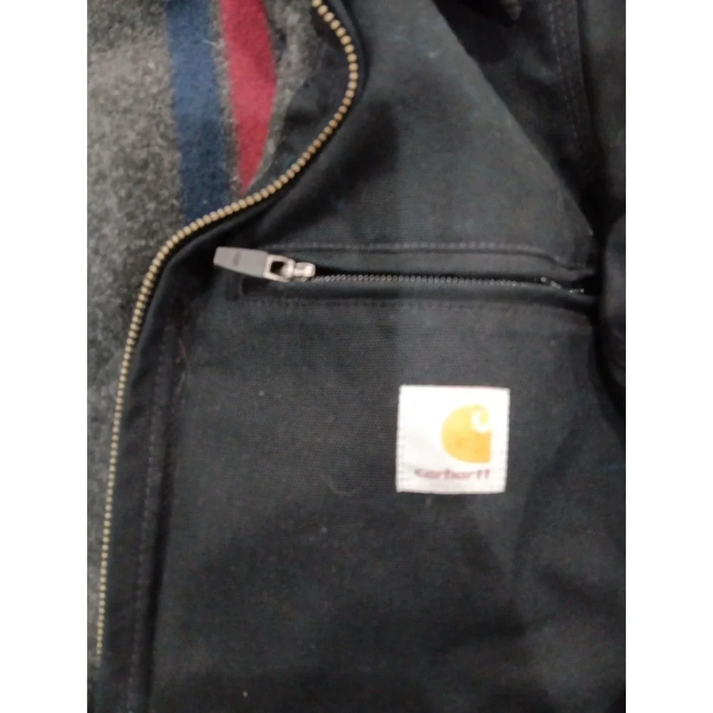 Carhartt Barn Jacket Men Black Relaxed Fit Blanket Lined OJ3828-M Rare‎ Limited